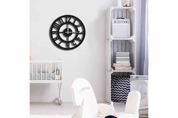 Shentala Veggklokke 49x49 cm - Metall/Svart - Interiør - Veggdekorasjon - Klokker