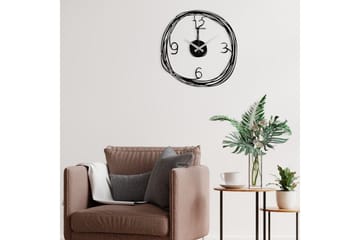 Stompeton Veggklokke - Svart - Interiør - Veggdekorasjon - Klokker