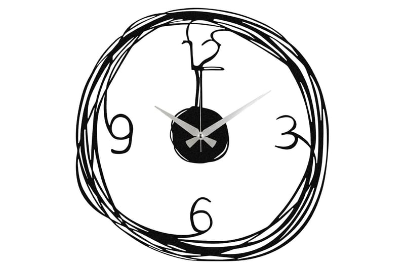 Stompeton Veggklokke, Svart