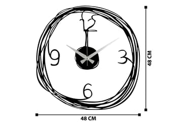 Stompeton Veggklokke - Svart - Interiør - Veggdekorasjon - Klokker