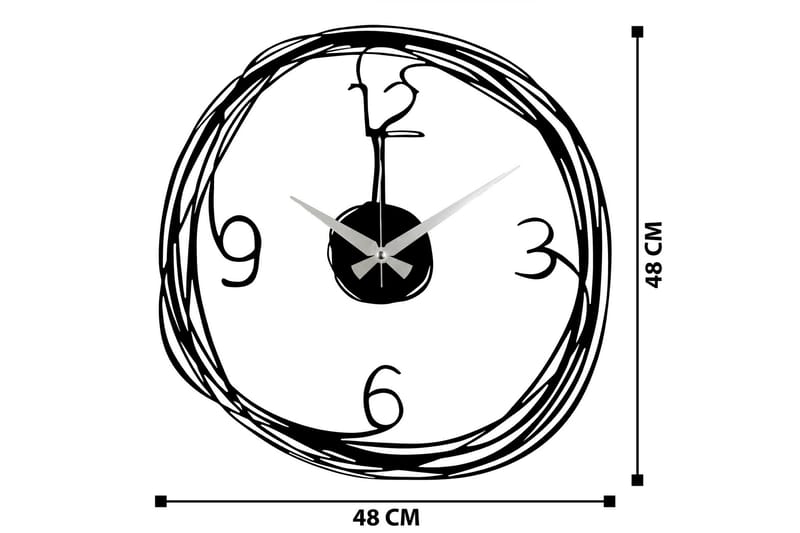 Stompeton Veggklokke - Svart - Interiør - Veggdekorasjon - Klokker