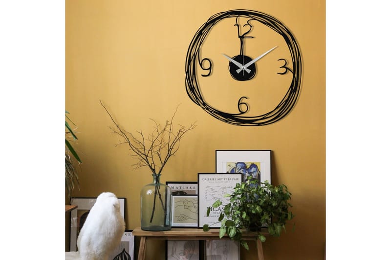 Stompeton Veggklokke - Svart - Interiør - Veggdekorasjon - Klokker