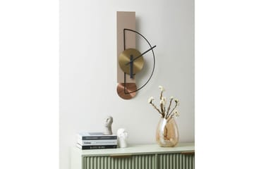 Väggklocka Beige||Black||GOLD||Copper - Interiør - Veggdekorasjon - Klokker - Urverk til veggklokke