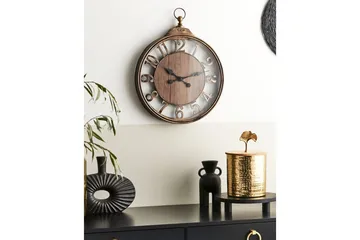 Väggklocka Beliani Alcoba Brown - Interiør - Veggdekorasjon - Klokker - Urverk til veggklokke