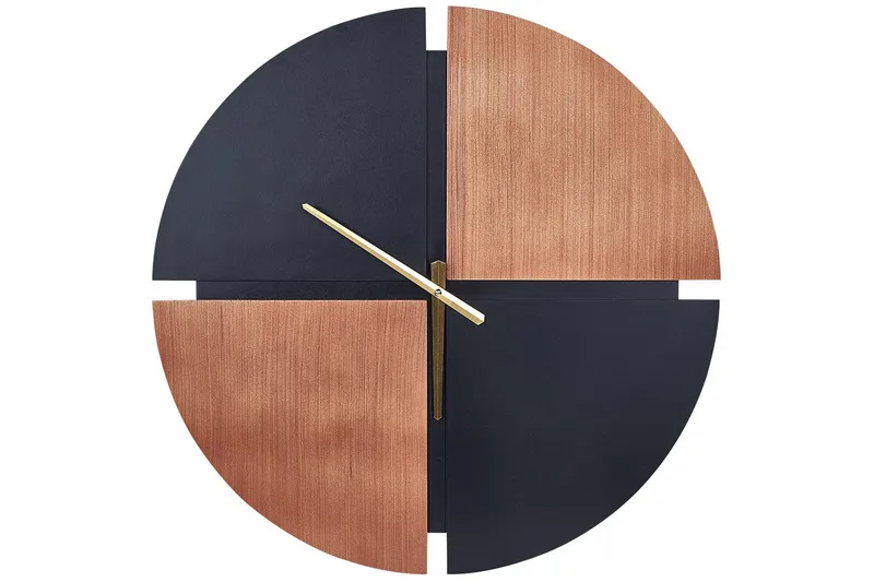 Väggklocka Beliani Aramon Light colored wood||Black