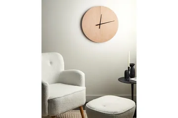 Väggklocka Beliani Cabic Light colored wood - Interiør - Veggdekorasjon - Klokker - Urverk til veggklokke