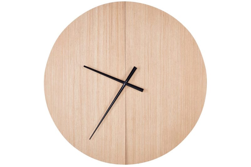 Väggklocka Beliani Cabic Light colored wood