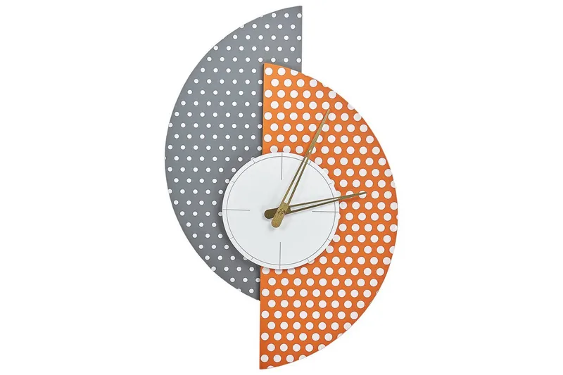 Väggklocka Beliani Chalais Grey||Orange||White||GOLD