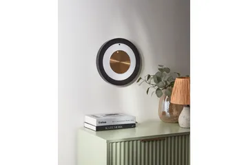 Väggklocka Beliani Cluses Black||White||GOLD - Interiør - Veggdekorasjon - Klokker - Urverk til veggklokke