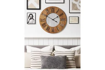 Väggklocka Beliani Cuilco Dark colored wood||White||Black - Interiør - Veggdekorasjon - Klokker - Urverk til veggklokke