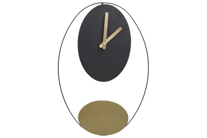 Väggklocka Beliani Manigod Black||GOLD