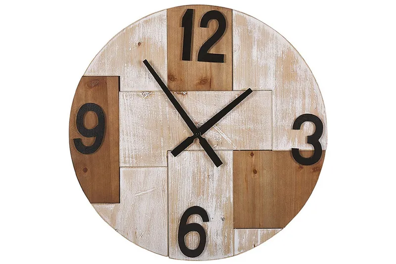 Väggklocka Beliani Michapan Light colored wood||Dark colored wood||Black