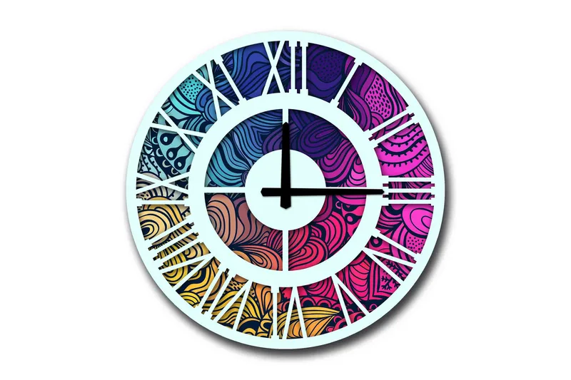 Veggdekorasjon MDF Klokke