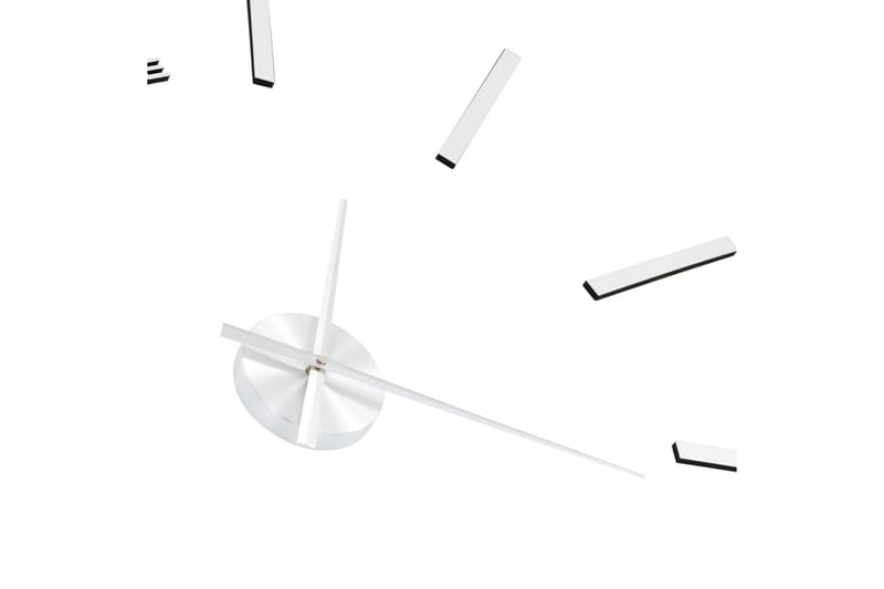 Veggklokke 3D moderne design 100 cm XXL sølv - Hvit - Klokker - Dekorasjon & innredningsdetaljer
