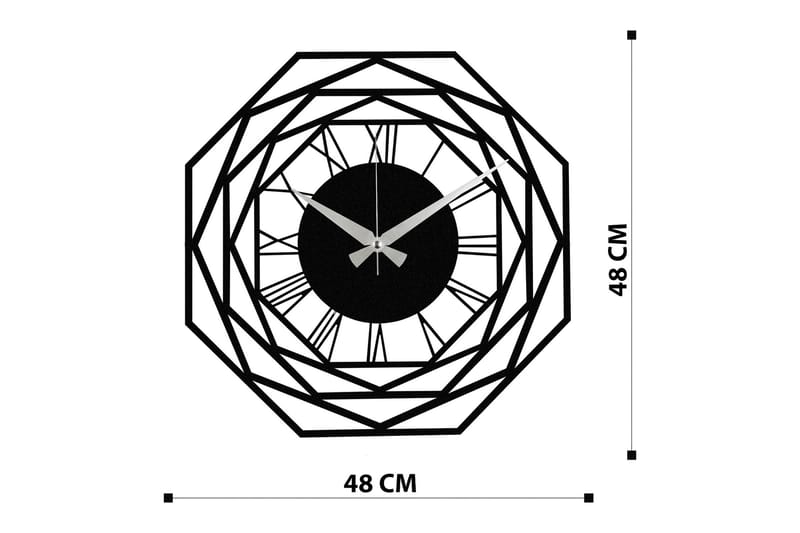 Veggklokke Kwadik - Svart - Klokker