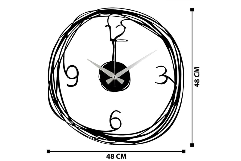 Veggklokke Middelie - Svart - Klokker