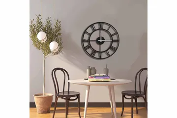 Veggklokke Mokshan 49x49 cm - Metall/Svart - Interiør - Veggdekorasjon - Klokker