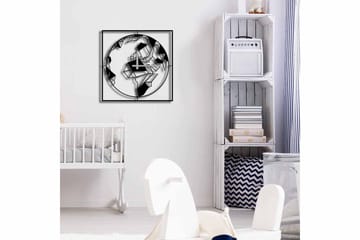 Veggklokke Mokshan 49x49 cm - Metall/Svart - Interiør - Veggdekorasjon - Klokker