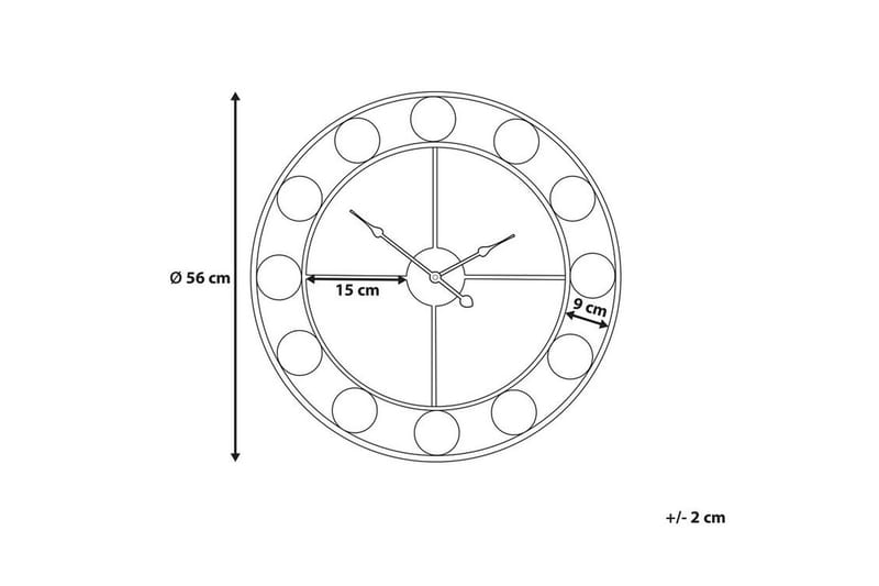 Veggklokke Reiden 56 cm - Flerfarget - Interiør - Veggdekorasjon - Klokker