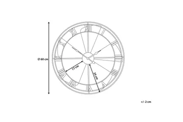 Wikon Veggklokke 60 cm - Flerfarget - Interiør - Veggdekorasjon - Klokker