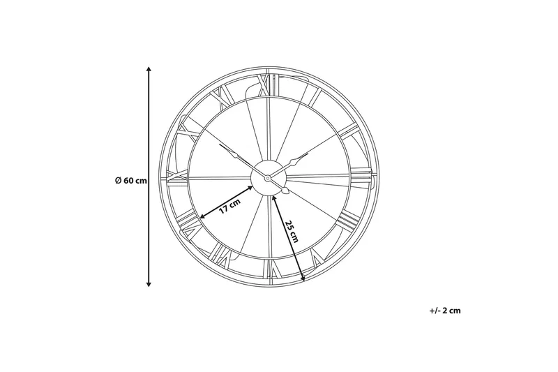 Wikon Veggklokke 60 cm - Flerfarget - Interiør - Veggdekorasjon - Klokker