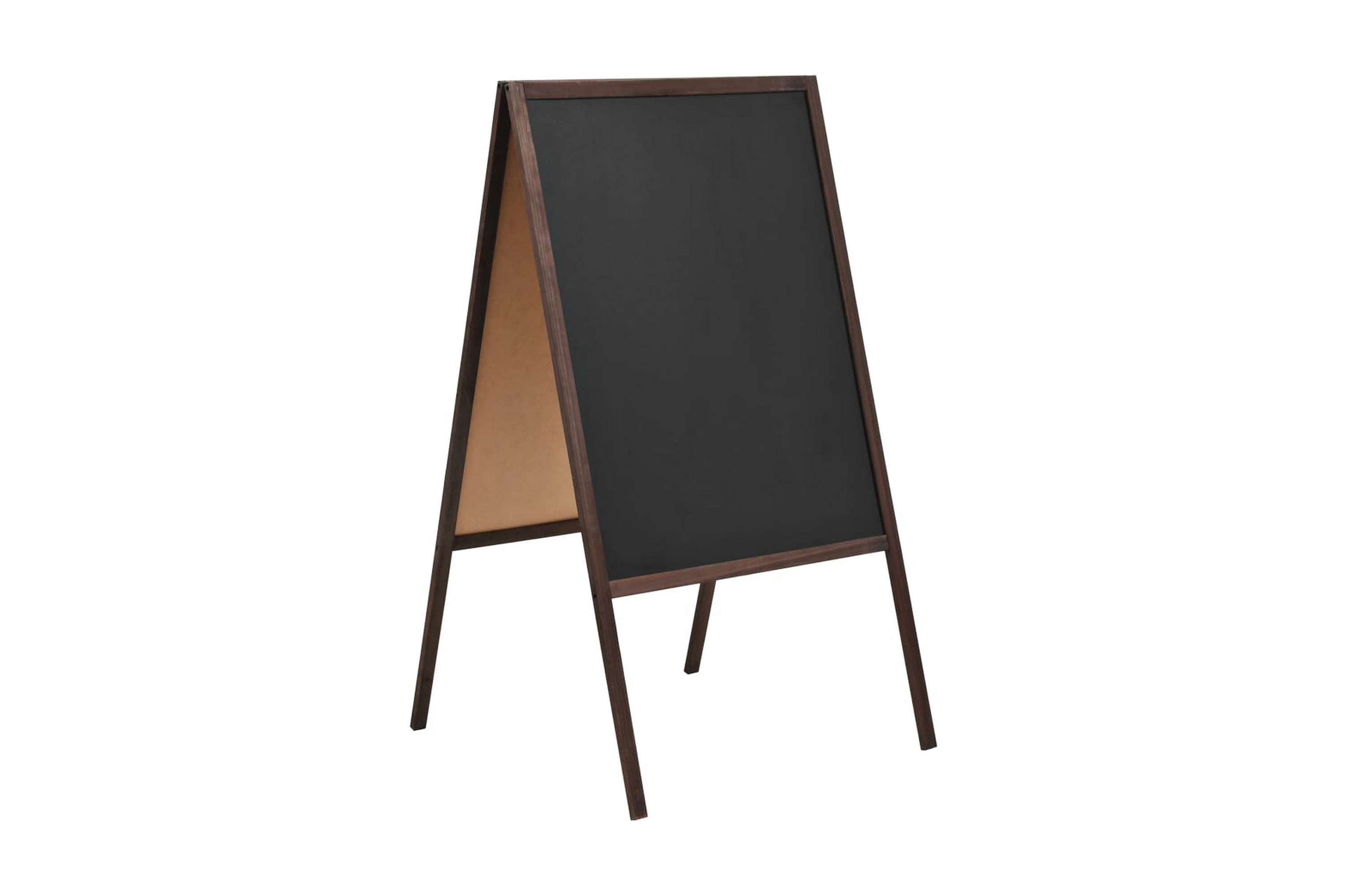 Be Basic Dobbeltsidig tavle sedertre frittstående 60x80 cm - Brun