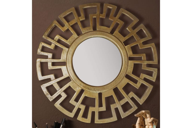 Speil Wohnling Art Deco Rund 60 cm Moderne - Interiør - Veggdekorasjon - Dekorativ plast