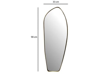 Speil Wohnling Asymmetrisk metallramme oval 90 cm - Interiør - Speil - Gangspeil