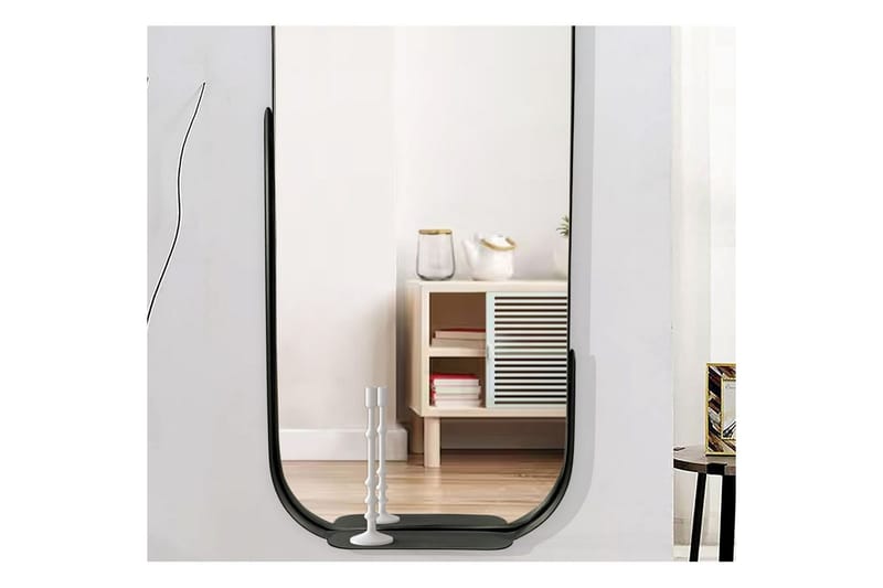 Speil Wohnling Asymmetrisk metallramme oval 90 cm - Interiør - Veggdekorasjon - Dekorativ plast
