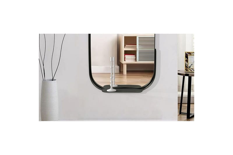 Speil Wohnling Asymmetrisk metallramme oval 90 cm - Interiør - Veggdekorasjon - Dekorativ plast