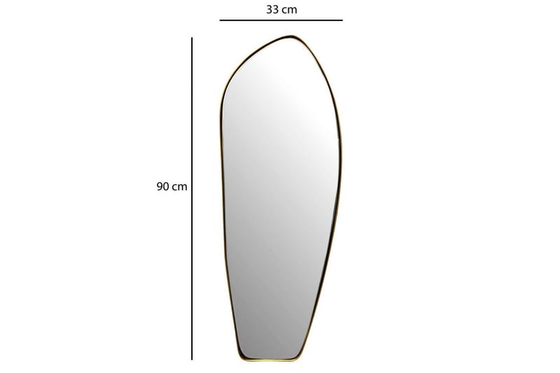 Speil Wohnling Asymmetrisk metallramme oval 90 cm - Interiør - Veggdekorasjon - Dekorativ plast