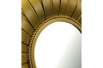 Speil Wohnling Blomst Stil Metallramme Rund 60 cm - Interiør - Veggdekorasjon - Dekorativ plast