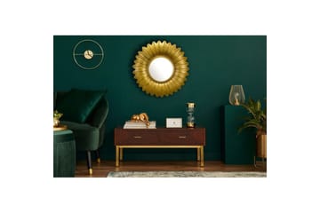 Speil Wohnling Blomst Stil Metallramme Rund 60 cm - Interiør - Veggdekorasjon - Dekorativ plast