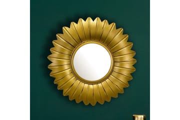 Speil Wohnling Blomst Stil Metallramme Rund 60 cm - Interiør - Veggdekorasjon - Dekorativ plast