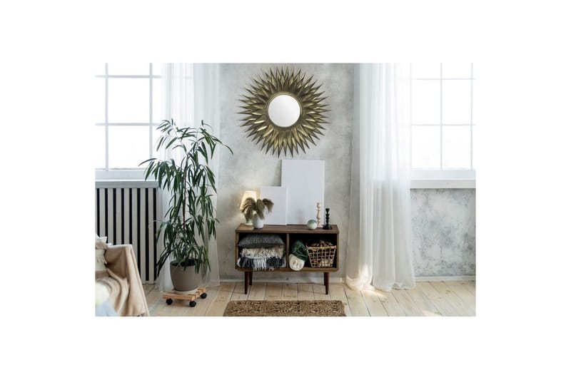 Speil Wohnling Solstil Metallramme Rund 60 cm - Interiør - Veggdekorasjon - Dekorativ plast