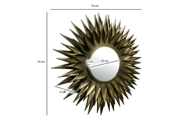 Speil Wohnling Solstil Metallramme Rund 60 cm - Interiør - Veggdekorasjon - Dekorativ plast