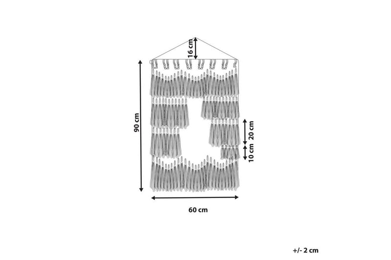 Väggdekoration i tyg Beliani Mahri Grey||Beige - Interiør - Maleri & posters - Lerretsbilder