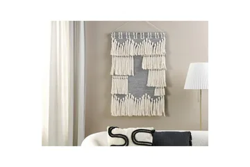 Väggdekoration i tyg Beliani Mahri Grey||Beige - Interiør - Maleri & posters - Lerretsbilder