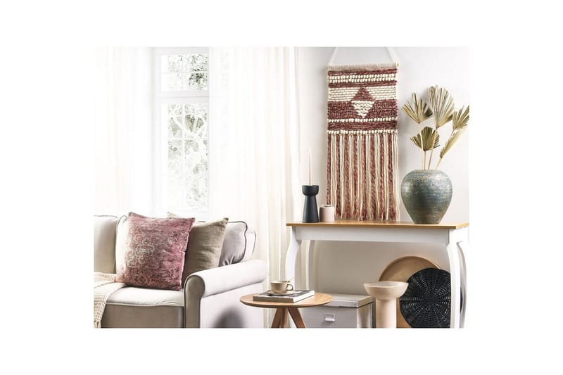 Väggdekoration i tyg Beliani Saif Red||Beige - Interiør - Maleri & posters - Lerretsbilder