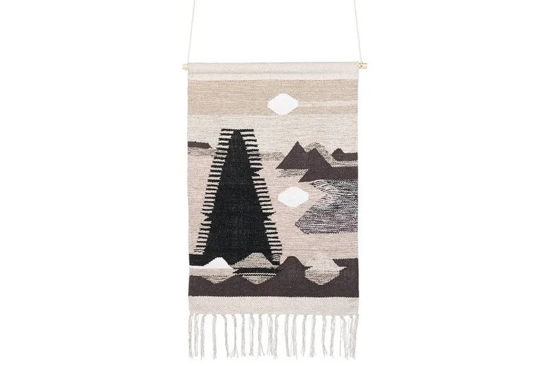 Väggdekoration i tyg Beliani Sangar Black||Beige||Brown||Pink||White