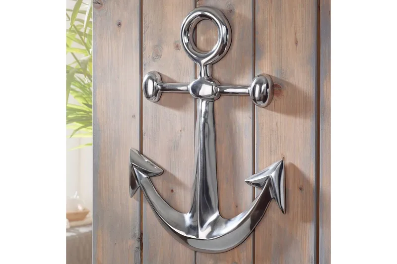 Veggdekorasjon Wohnling Anker Sjøfart Håndpolert Aluminiumstøp Moderne - Interiør - Veggdekorasjon - Dekorativ plast