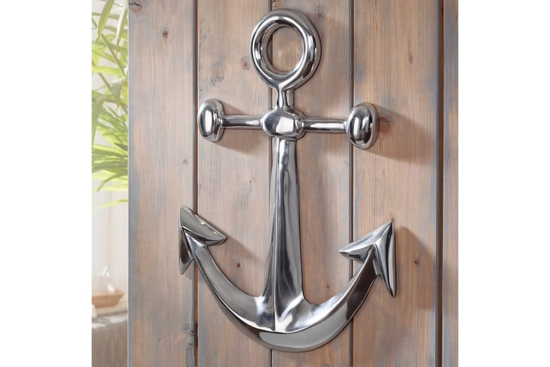 Veggdekorasjon Wohnling Anker Sjøfart Håndpolert Aluminiumstøp Moderne - Interiør - Dekorasjon & innredningsdetaljer