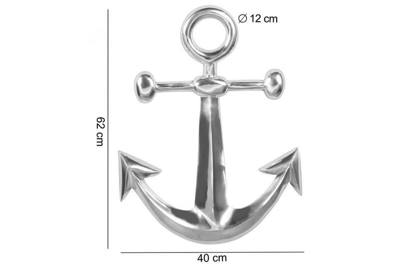 Veggdekorasjon Wohnling Anker Sjøfart Håndpolert Aluminiumstøp Moderne - Interiør - Veggdekorasjon - Dekorativ plast