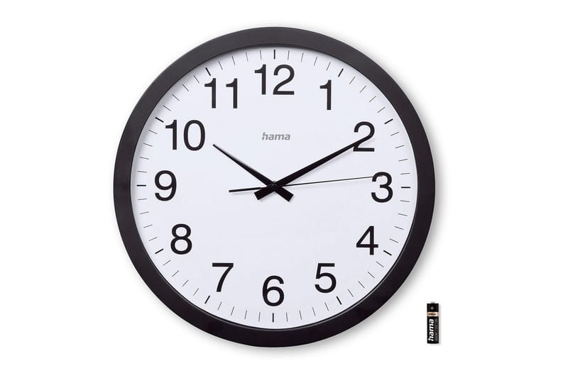 Veggur Hama Aruba 40 cm - Svart - Interiør - Veggdekorasjon - Klokker
