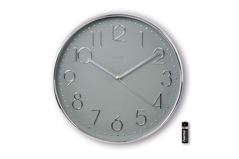 Veggur Hama Corsica 30 cm - Sølv - Interiør - Veggdekorasjon - Klokker