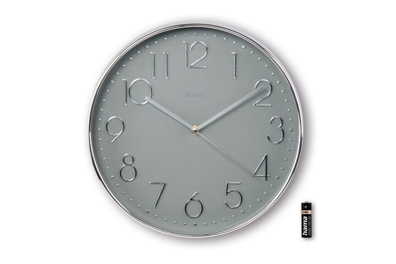 Veggur Hama Corsica 30 cm - Sølv - Interiør - Veggdekorasjon - Klokker