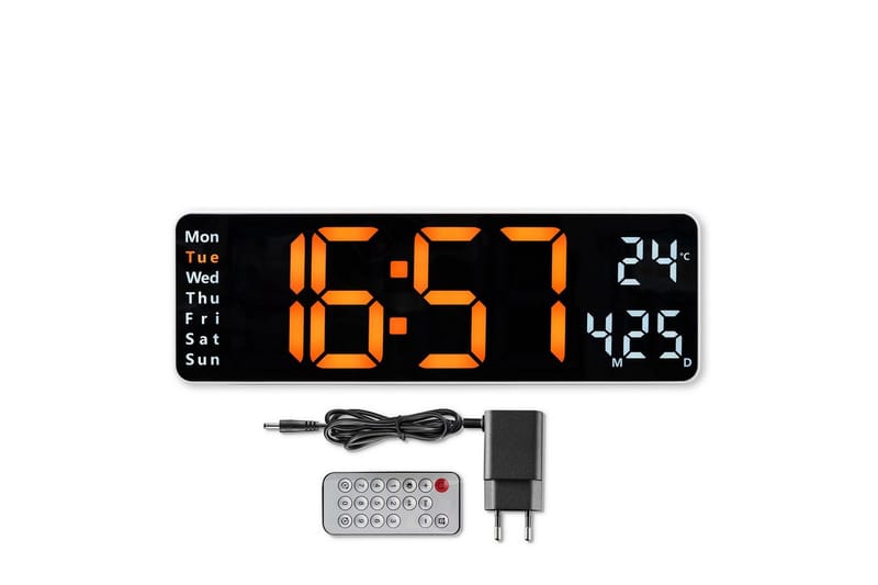 Veggur Hama Digital Santa Cruz - Svart - Interiør - Veggdekorasjon - Klokker