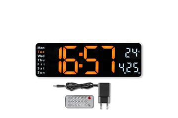 Veggur Hama Digital Santa Cruz - Svart - Interiør - Veggdekorasjon - Klokker