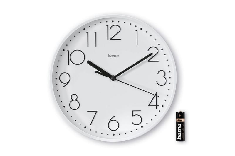 Veggur Hama Salina 22 cm - Hvit - Interiør - Veggdekorasjon - Klokker