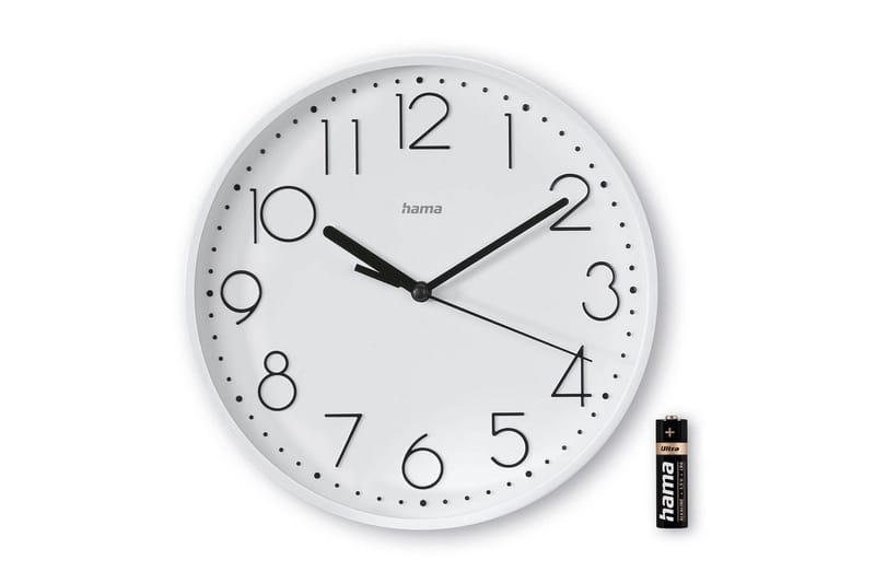 Veggur Hama Salina 22 cm - Hvit - Interiør - Veggdekorasjon - Klokker